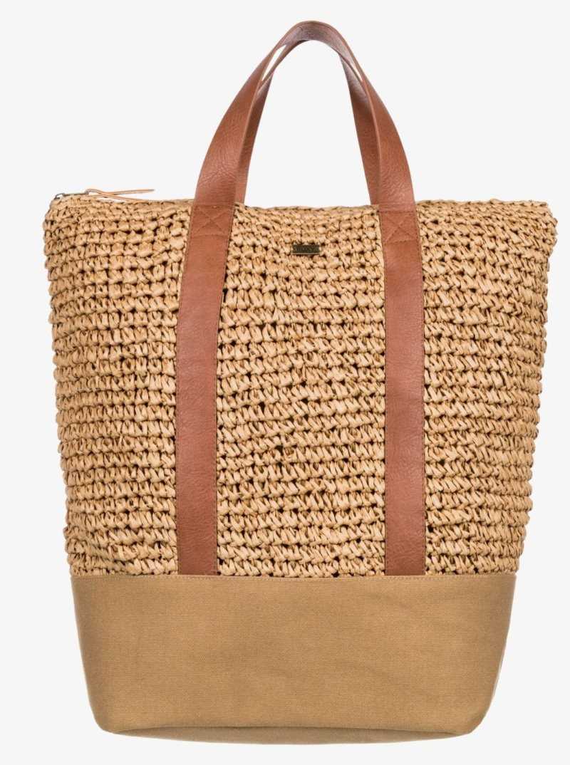 Sac À Main Roxy Beach Lover Medium Backpack Femme Beige | 769318TCZ