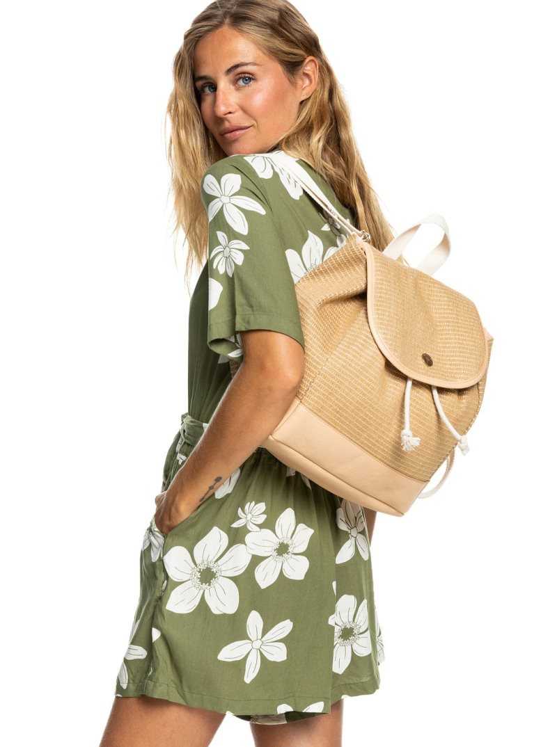 Sac À Main Roxy Island Key Beach Backpack Femme Beige | 058341PQV