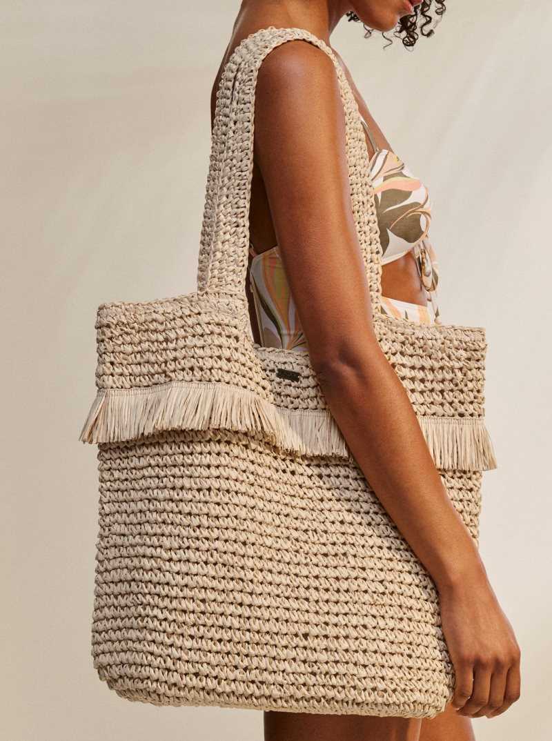 Sac À Main Roxy Jungle Jack Tote Bag Femme Beige | 307126TGH