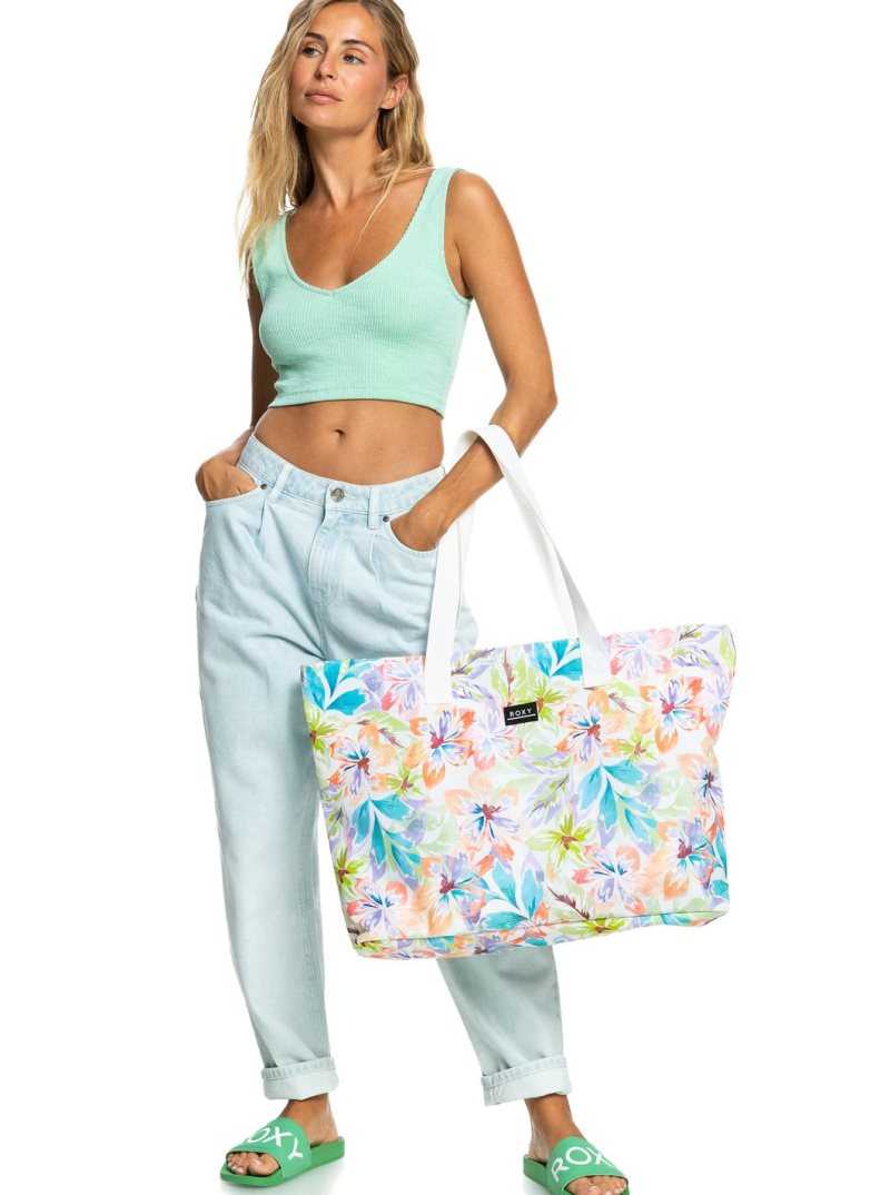 Sac À Main Roxy Mince Love Large Tote Bag Femme Blanche | 284037CUH
