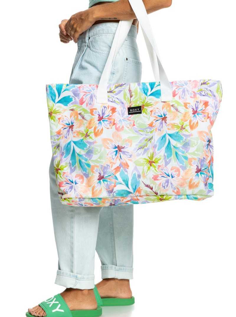 Sac À Main Roxy Mince Love Large Tote Bag Femme Blanche | 284037CUH