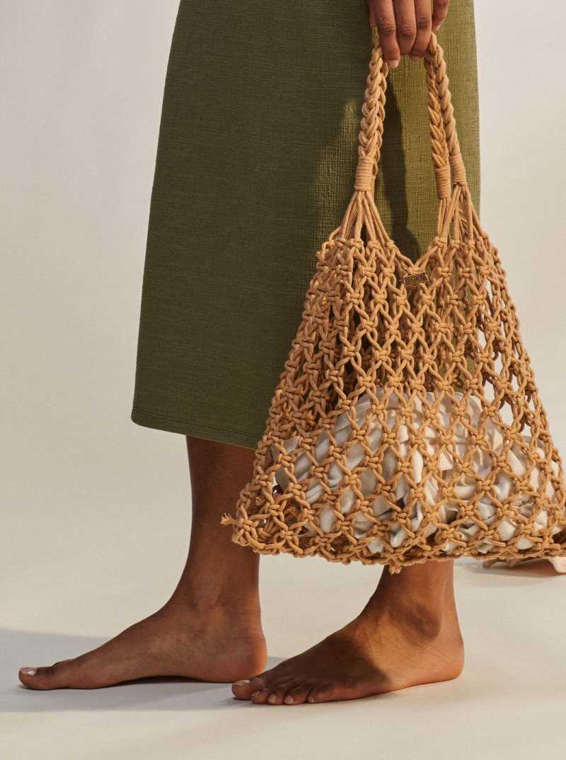 Sac À Main Roxy Sweet Nature Beach Bag Femme Beige | 087142ZYD