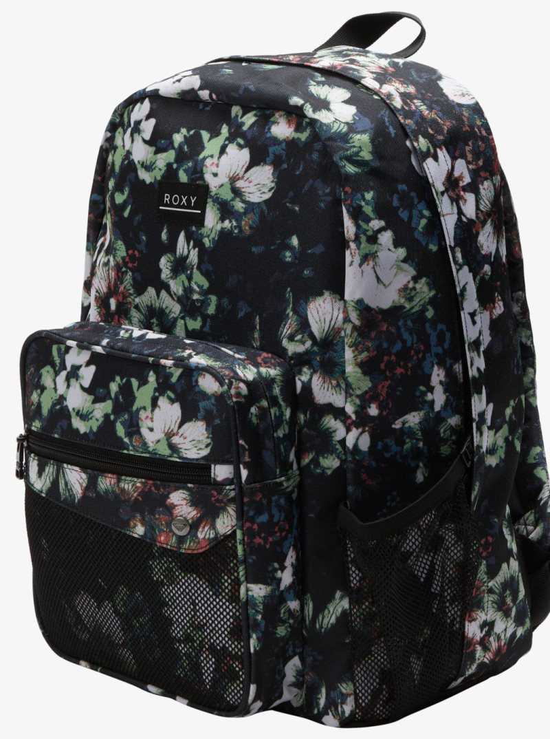 Sacs À Dos Roxy Best Time Printed 23 L Small Femme Grise Foncé Noir | 197028JEU