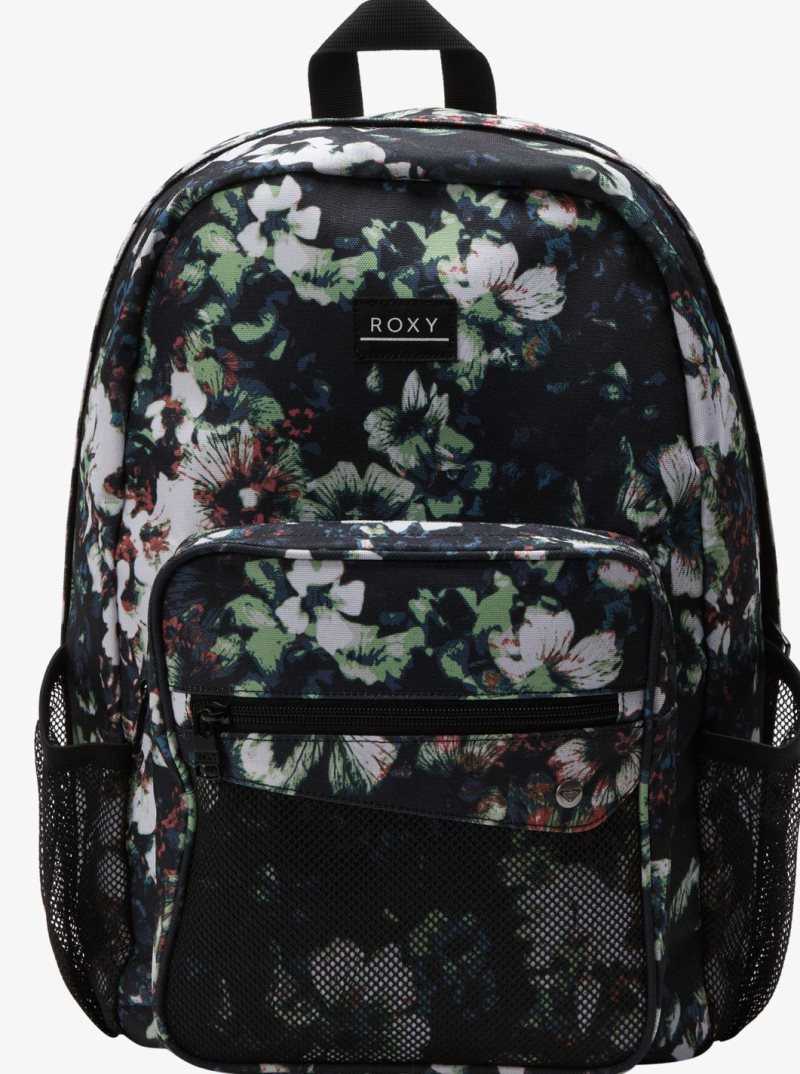 Sacs À Dos Roxy Best Time Printed 23 L Small Femme Grise Foncé Noir | 197028JEU