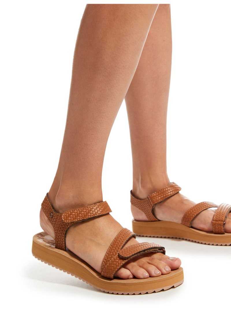 Sandales Roxy Anela Femme Marron Marron | 026358WBI