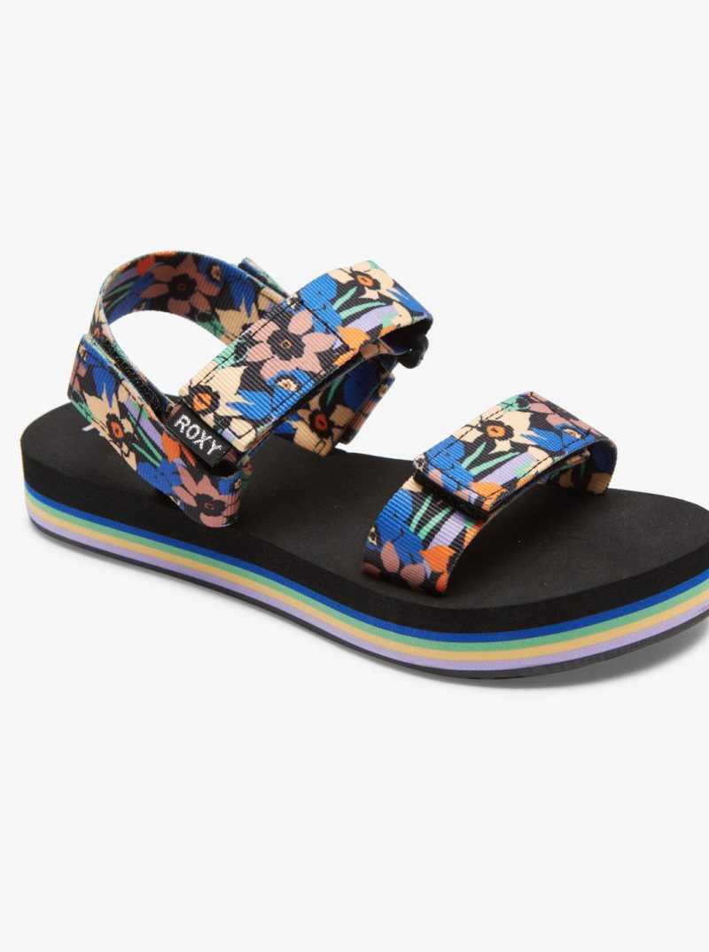 Sandales Roxy Cage Femme Noir Bleu | 085769KNE