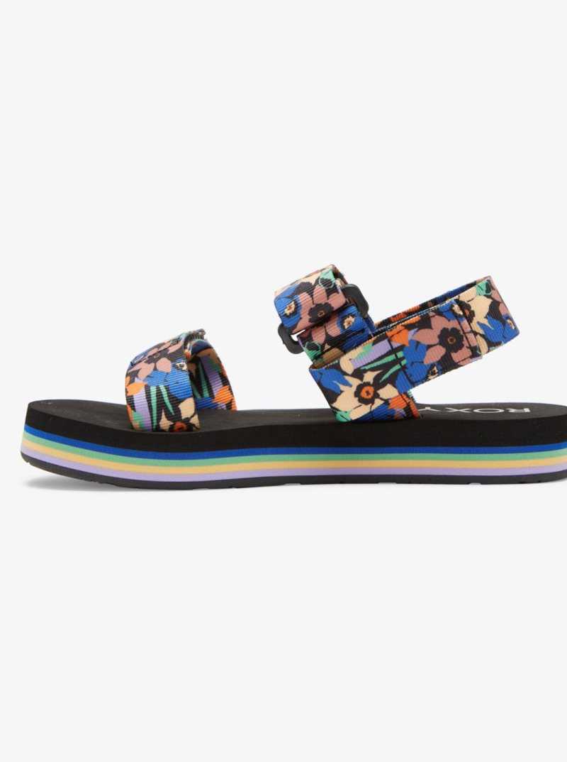Sandales Roxy Cage Femme Noir Bleu | 085769KNE