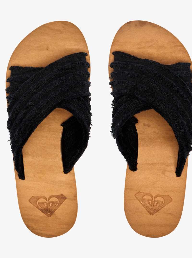 Sandales Roxy Kamea Wahine Femme Noir | 942380VGC