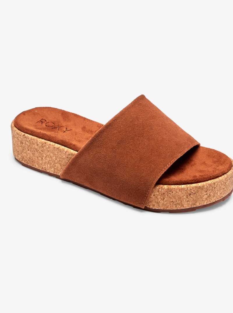 Sandales Roxy Lanah Femme Marron | 609538SNH