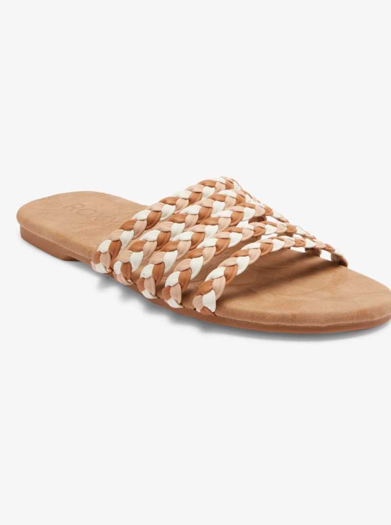 Sandales Roxy Olina Claquette Femme Marron Marron | 304798GZJ