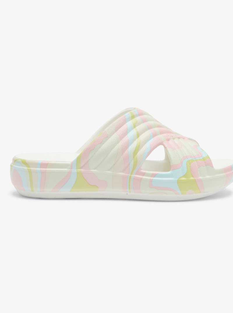 Sandales Roxy Rivie Print Femme Rose Vert Clair | 971028VTB