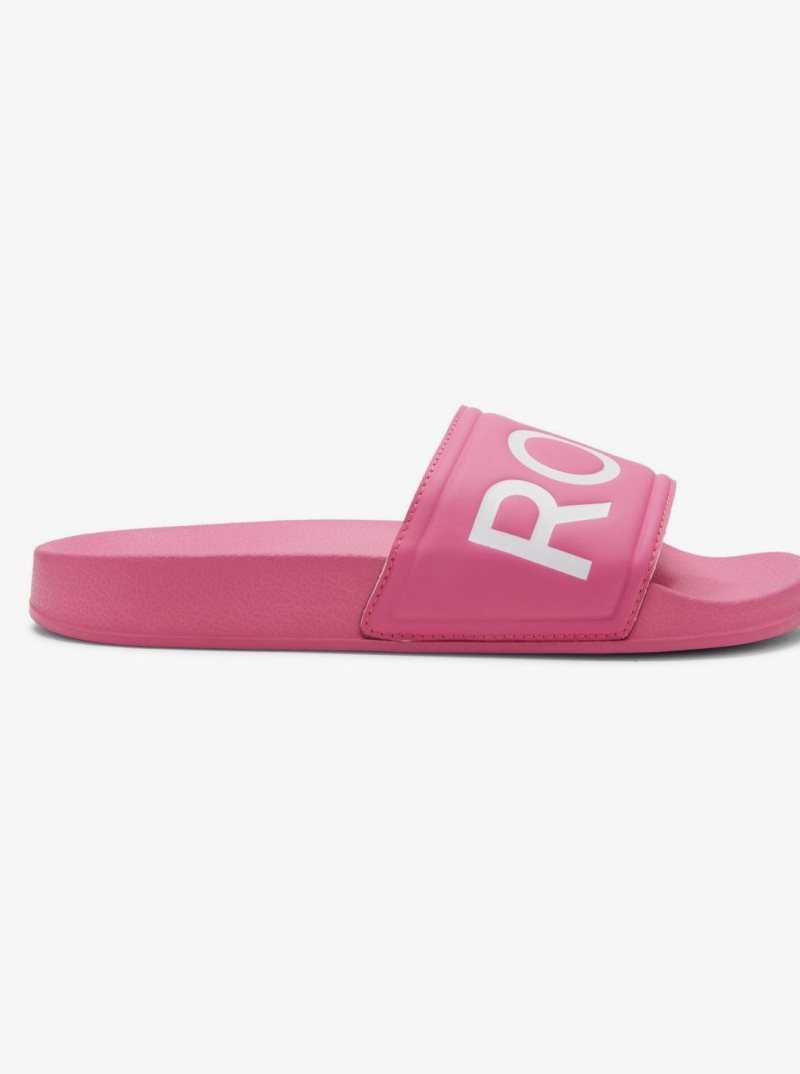 Sandales Roxy Slippy Claquette Femme Rose Clair Rose | 732841GWC
