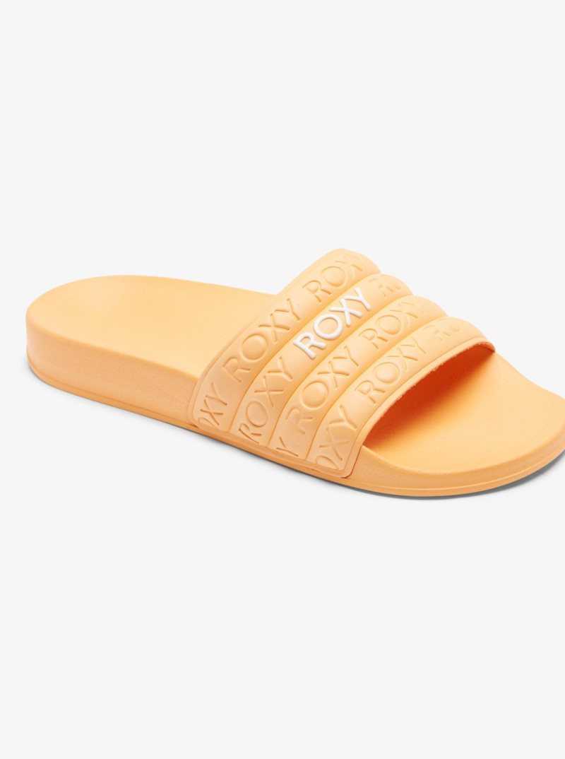 Sandales Roxy Slippy D'eau-Friendly Femme Orange Blanche | 205371WHN