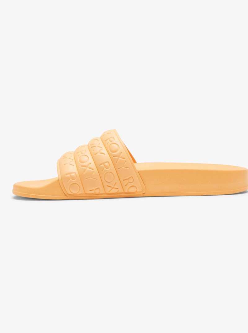 Sandales Roxy Slippy D'eau-Friendly Femme Orange Blanche | 205371WHN