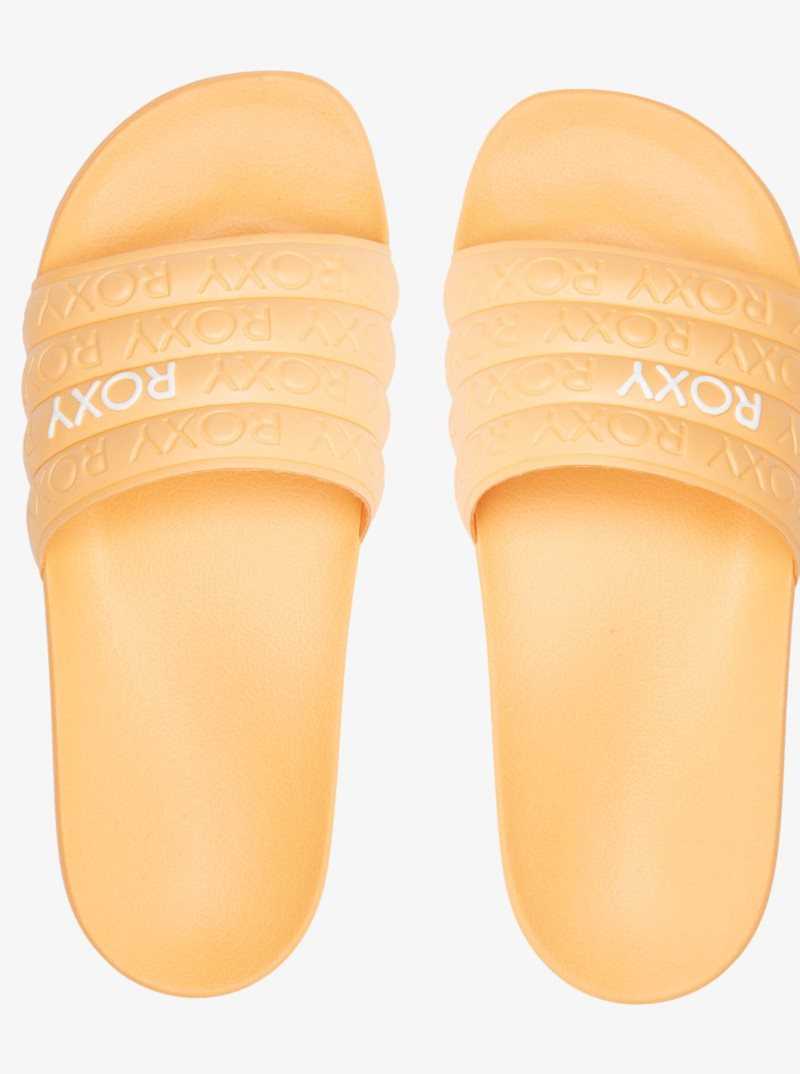 Sandales Roxy Slippy D'eau-Friendly Femme Orange Blanche | 205371WHN