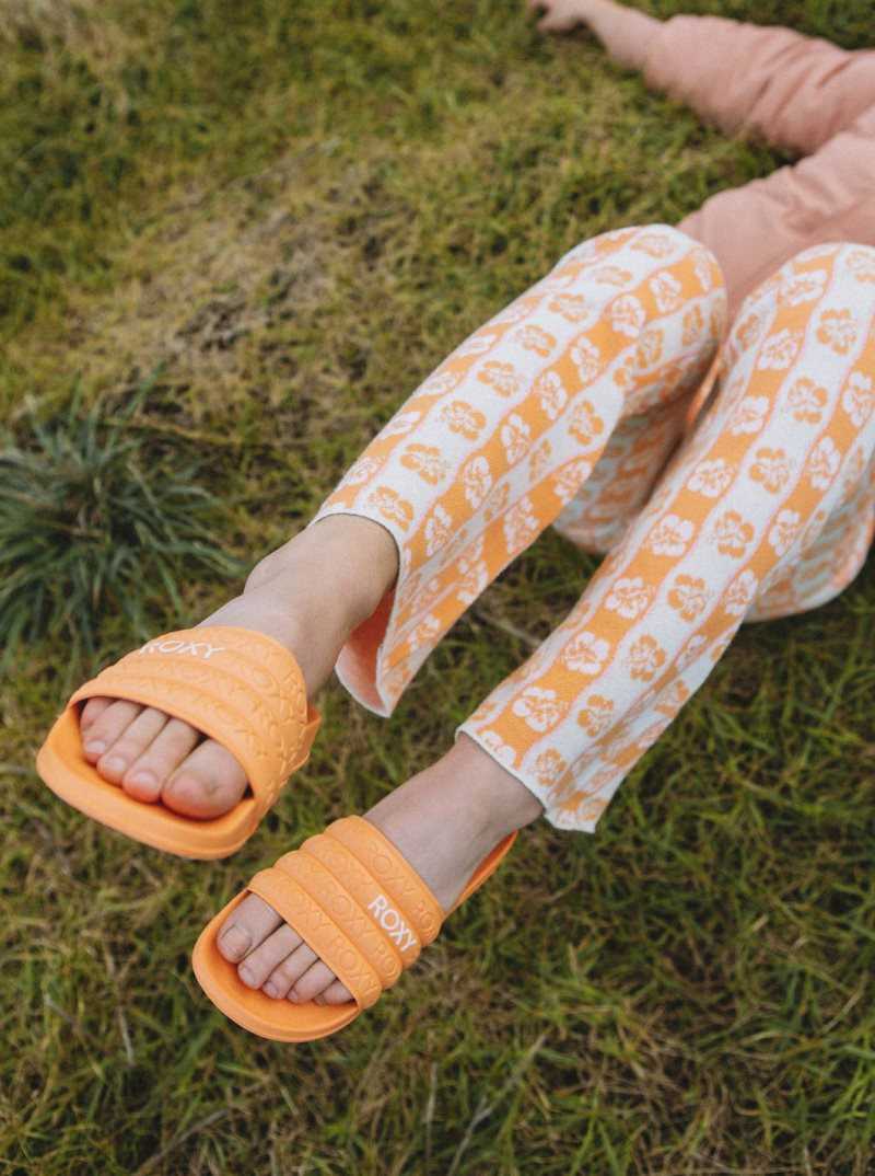 Sandales Roxy Slippy D\'eau-Friendly Femme Orange Blanche | 205371WHN