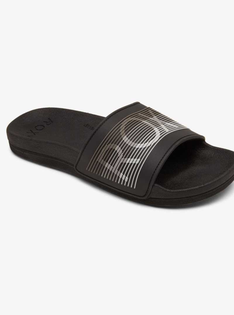 Sandales Roxy Slippy D'eau-Friendly Femme Noir | 342509JQC