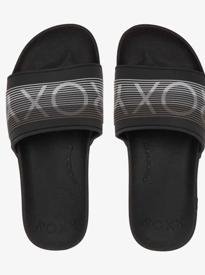 Sandales Roxy Slippy D'eau-Friendly Femme Noir | 342509JQC