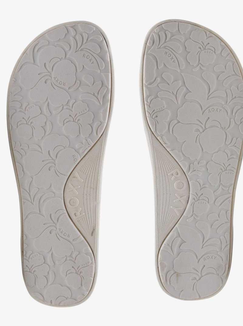 Sandales Roxy Slippy D'eau-Friendly Femme Blanche Multicolore | 806213PQA