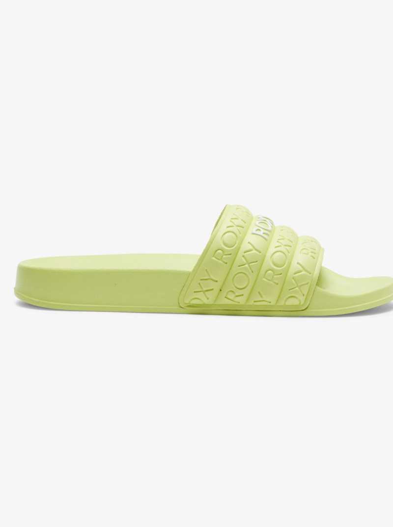 Sandales Roxy Slippy D'eau-Friendly Femme Vert Clair | 897561SFU