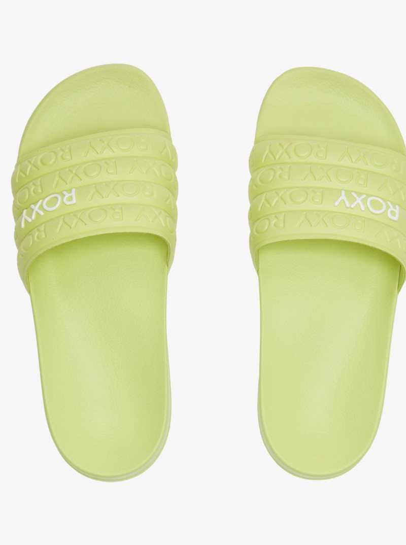 Sandales Roxy Slippy D'eau-Friendly Femme Vert Clair | 897561SFU