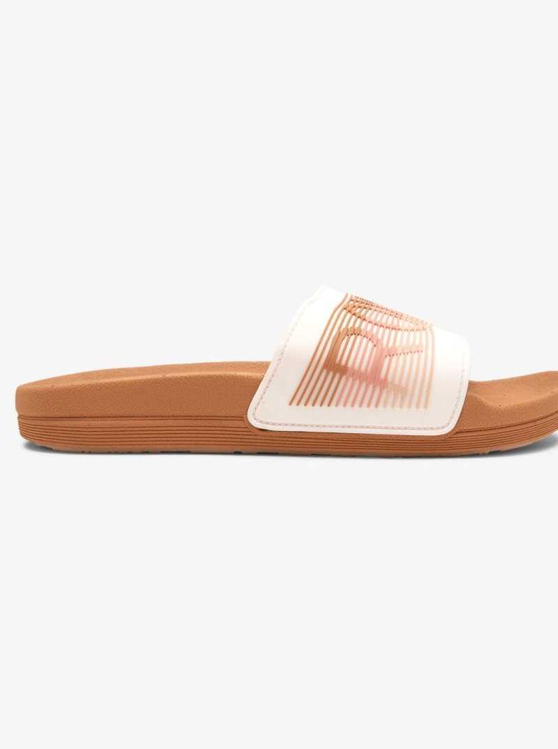 Sandales Roxy Slippy D'eau-Friendly Femme Marron | 982407BRX