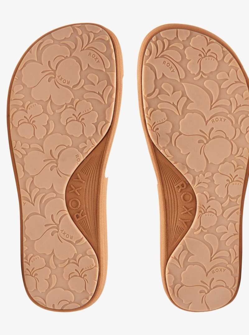 Sandales Roxy Slippy D'eau-Friendly Femme Marron | 982407BRX