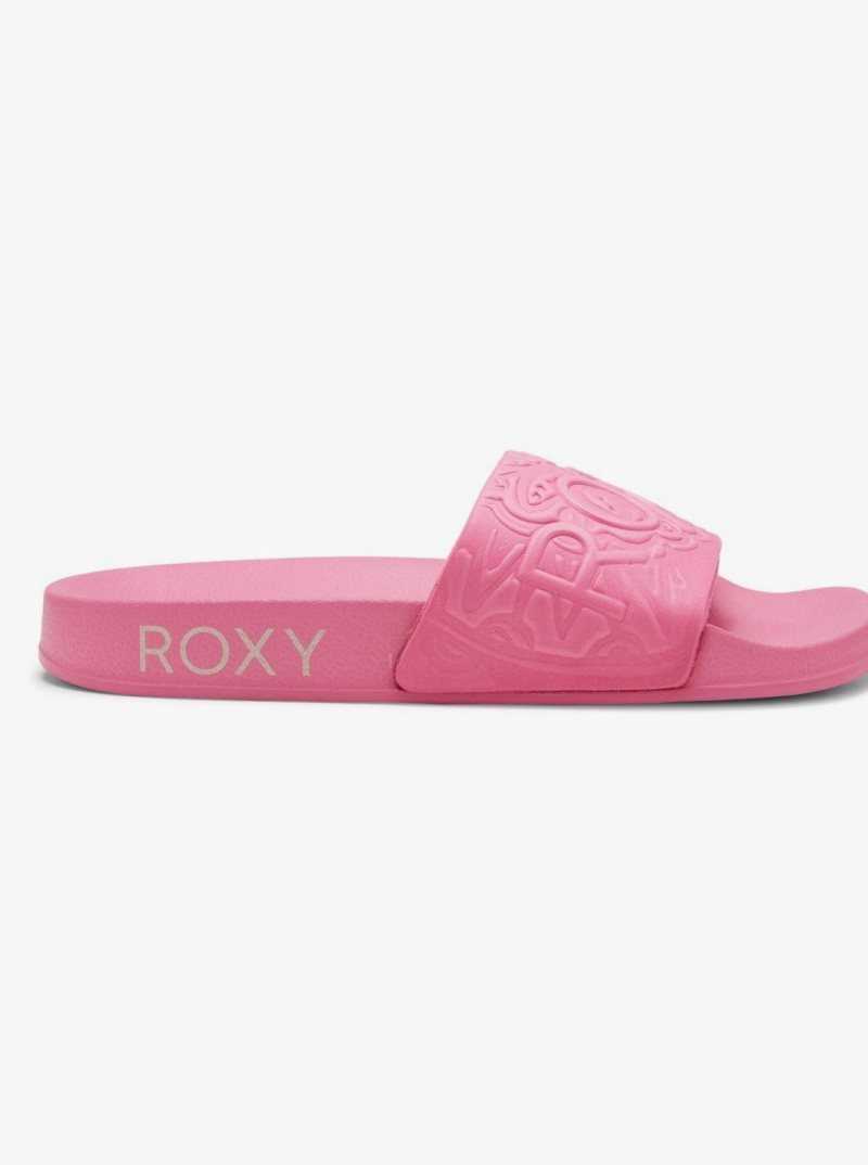 Sandales Roxy Slippy Mandala Claquette Femme Rose | 790425PJM