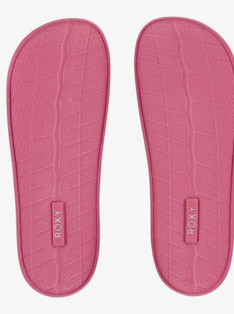 Sandales Roxy Slippy Mandala Claquette Femme Rose | 790425PJM