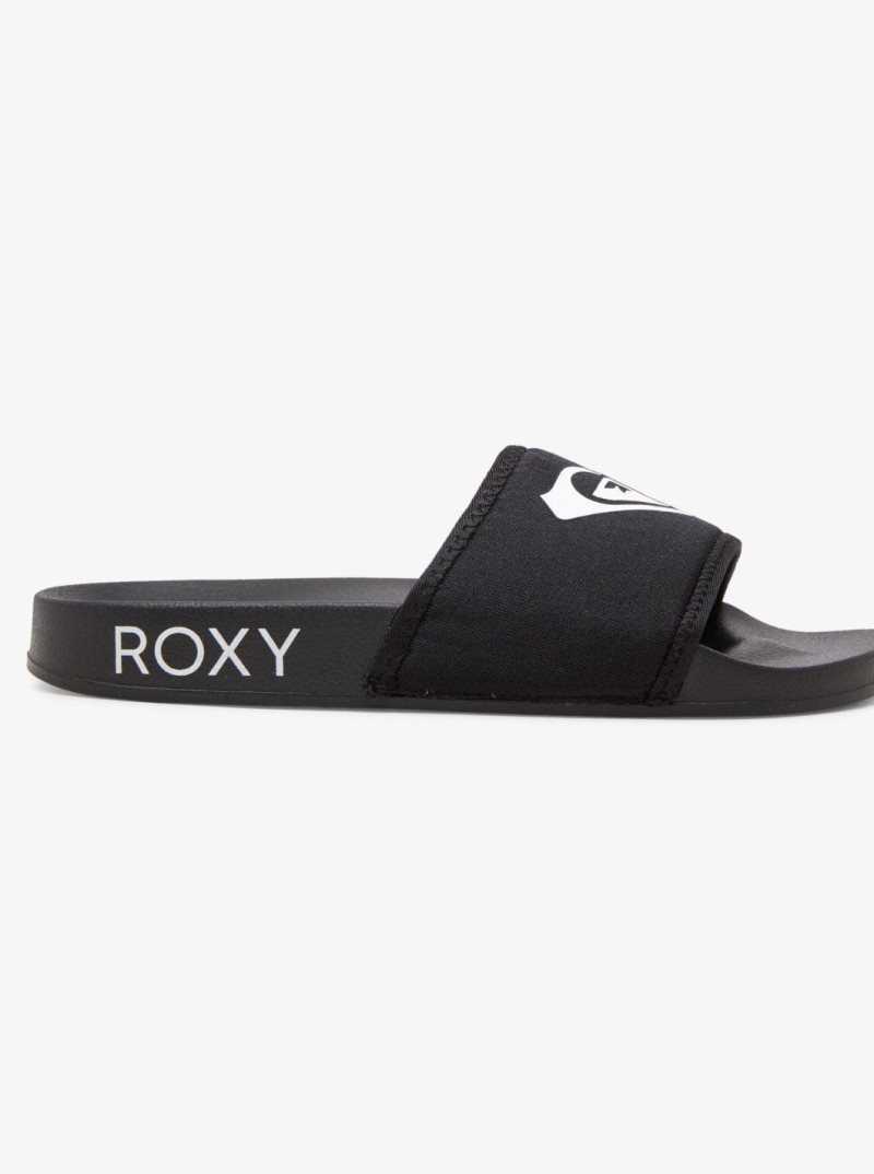 Sandales Roxy Slippy Neo Claquette Femme Noir | 518963RHF
