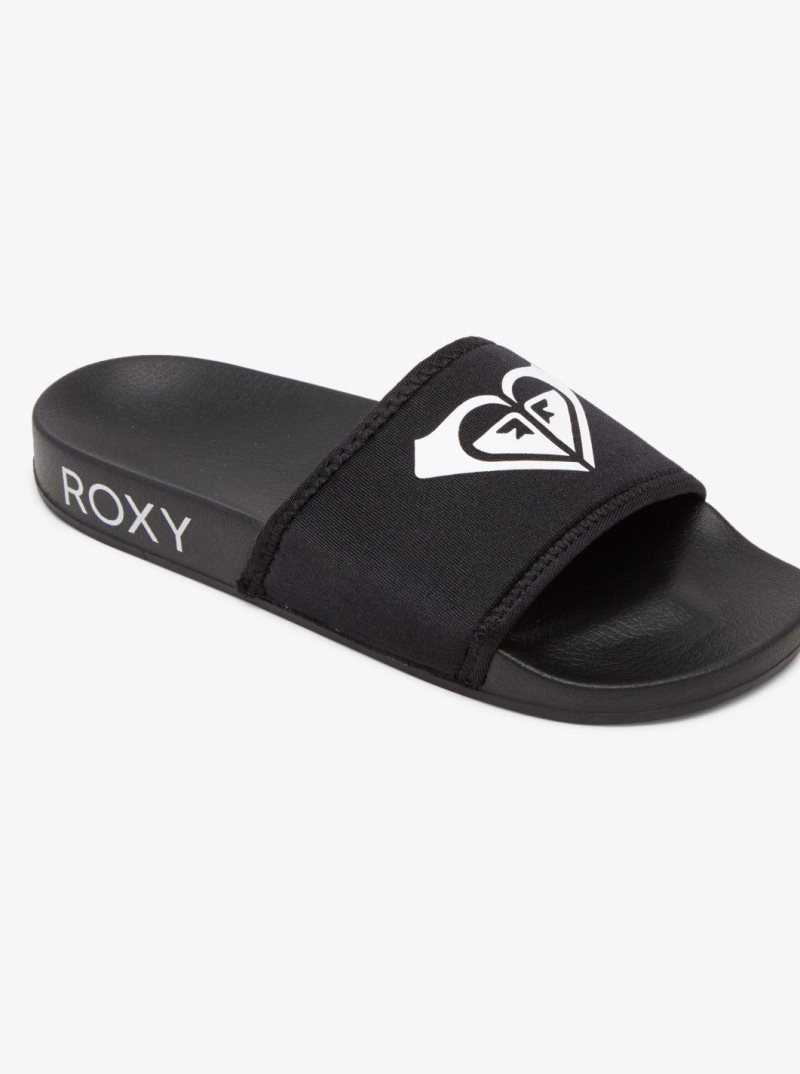 Sandales Roxy Slippy Neo Claquette Femme Noir | 518963RHF