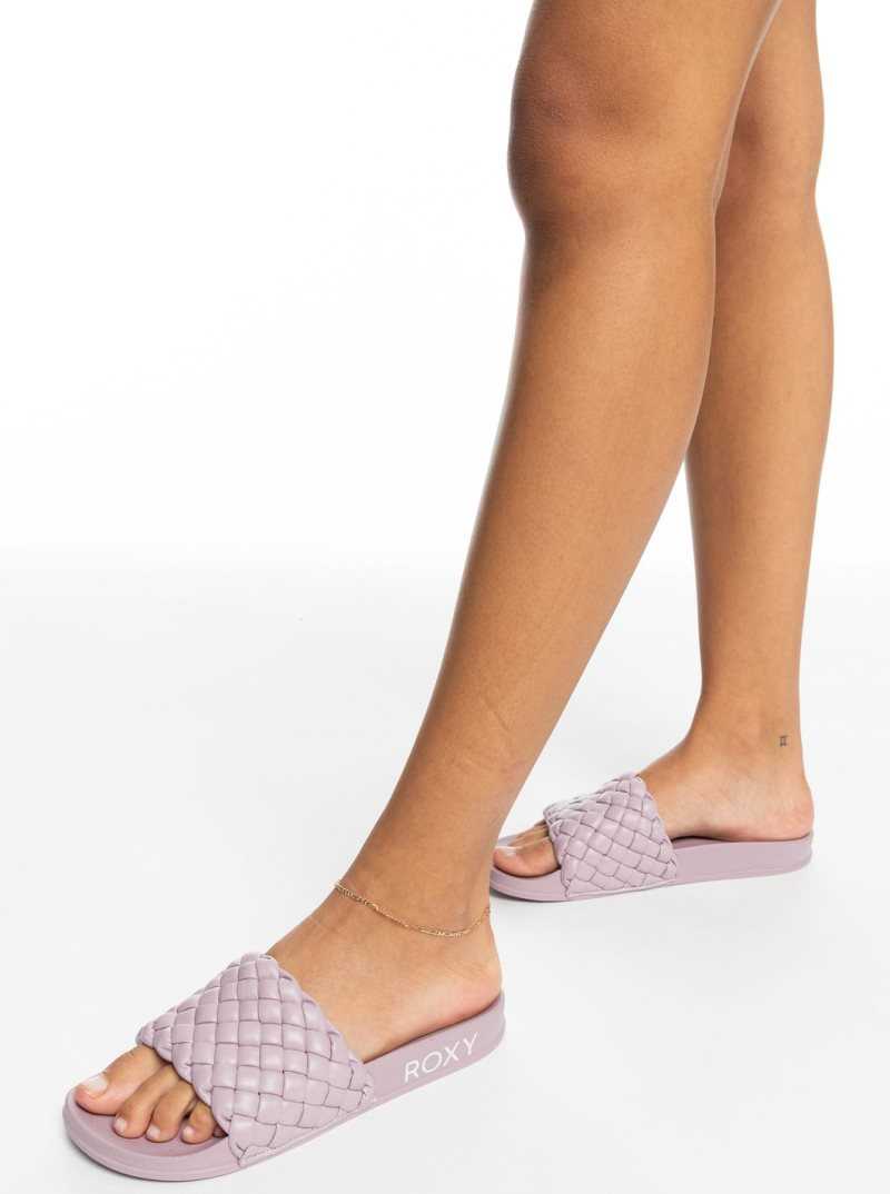 Sandales Roxy Slippy Puff Femme Violette | 035124OYZ