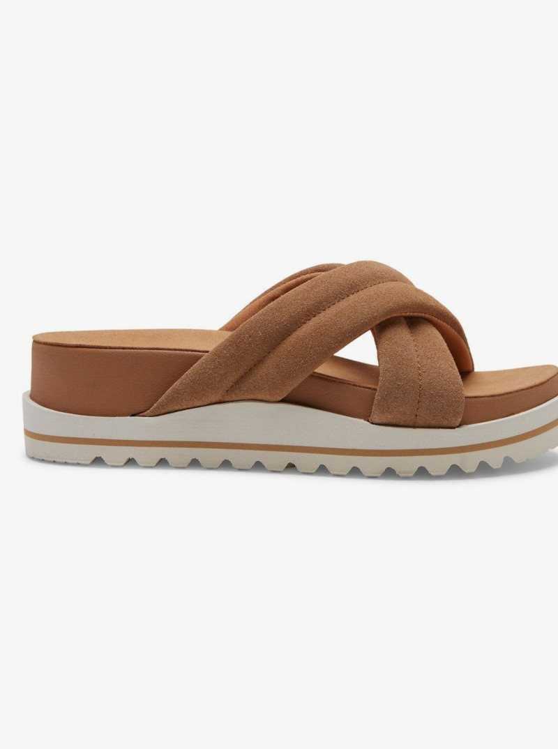 Sandales Roxy Veria Femme Marron | 725481OEB