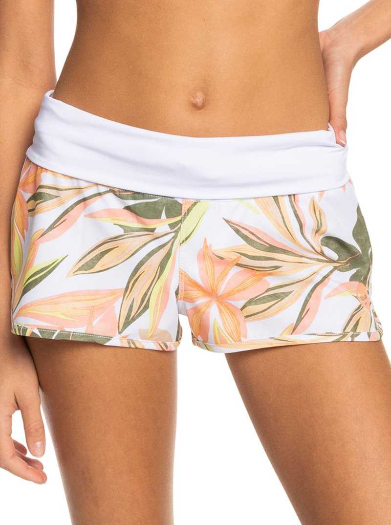Shorts De Bain Roxy Endless Summer Printed 2\' Femme Blanche | 307519SBD
