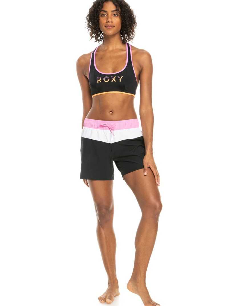 Shorts De Bain Roxy Sea Active Femme Grise Foncé | 724386GHM