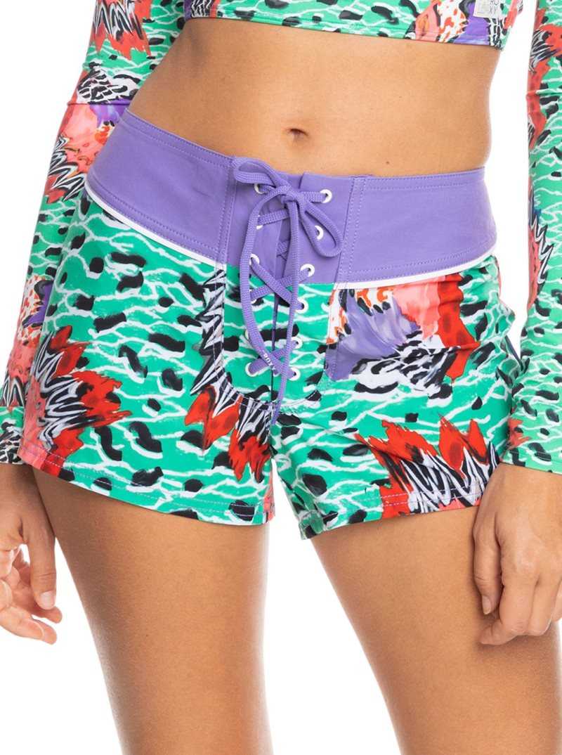 Shorts De Bain Roxy Stella Jean 2' Femme Vert | 542983YNJ