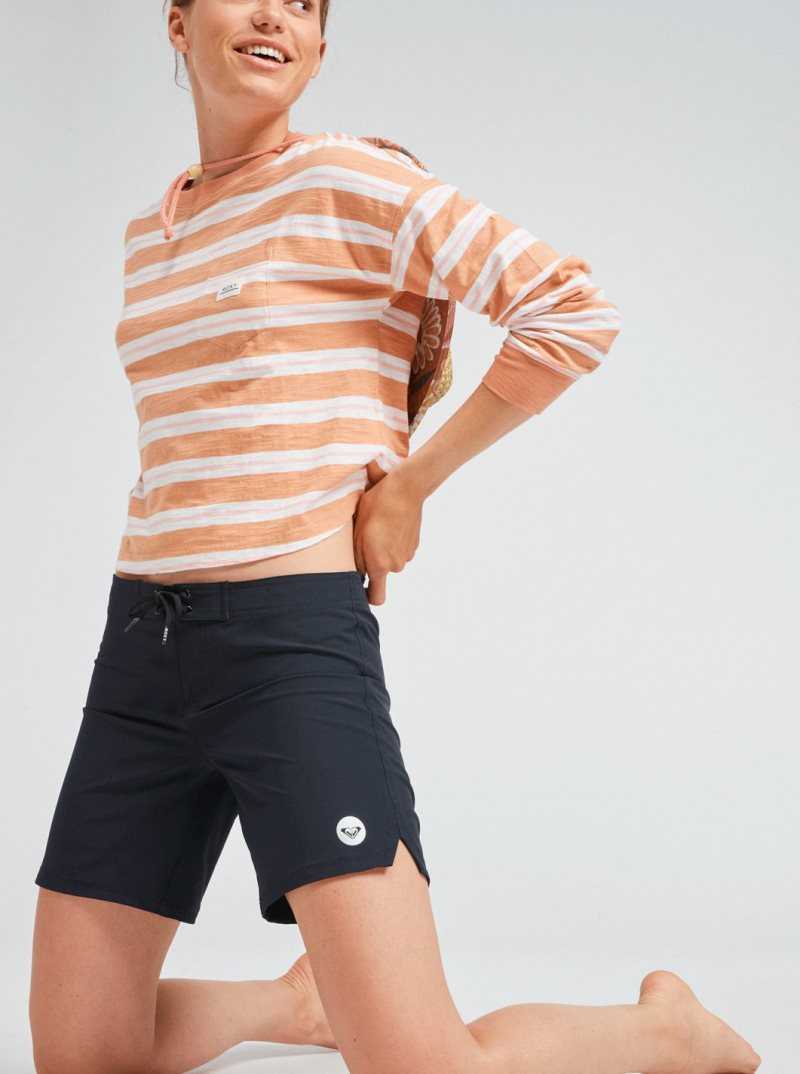 Shorts De Bain Roxy To Dye 7' Femme Grise Foncé | 274986MLX