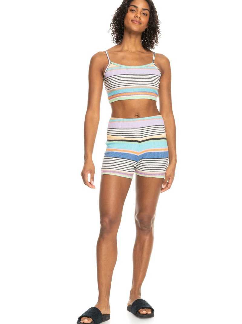Shorts Roxy Best Time Of Day Cozy Rib Knit Femme Grise Foncé | 942107HQJ