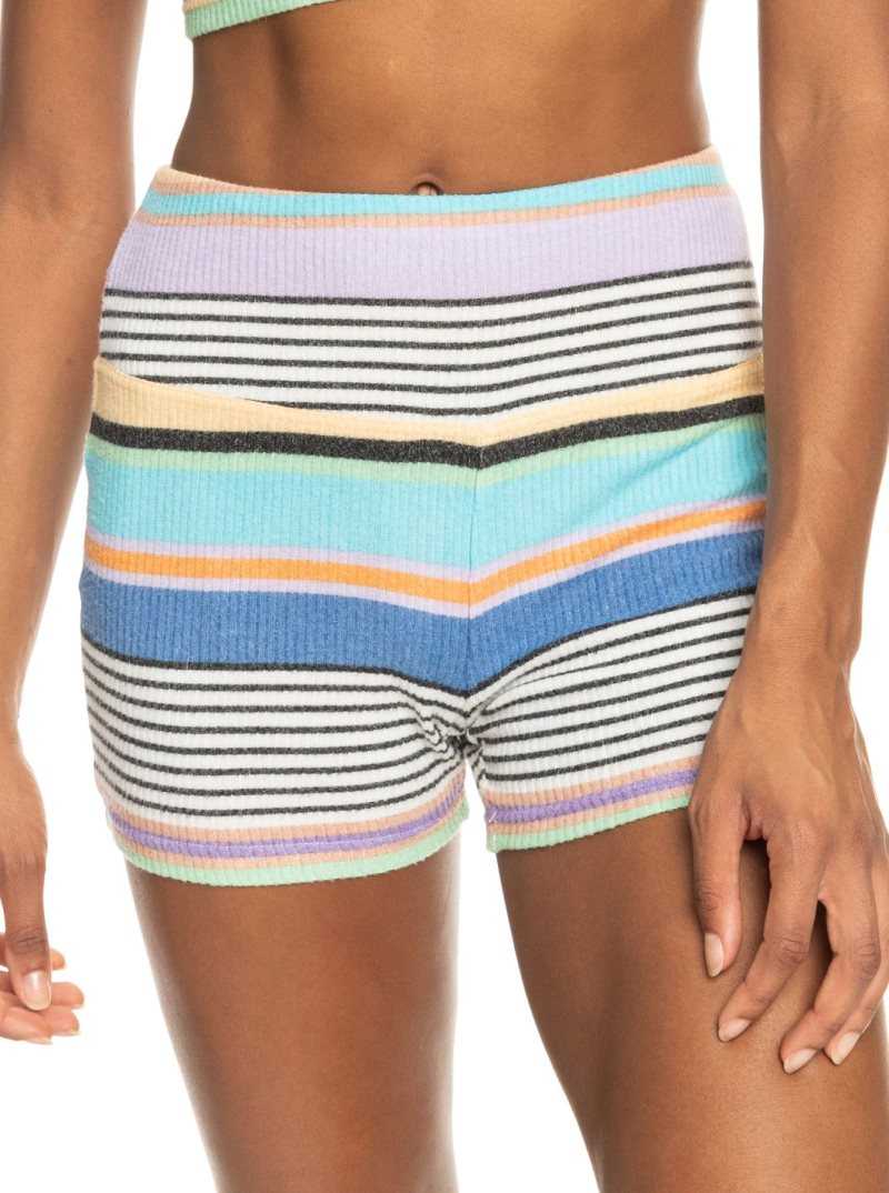 Shorts Roxy Best Time Of Day Cozy Rib Knit Femme Grise Foncé | 942107HQJ