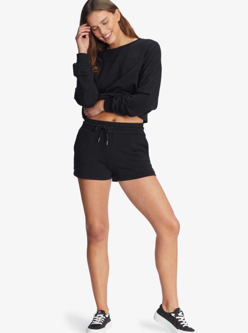 Shorts Roxy Check Out Sweat Femme Grise Foncé | 760912OFW