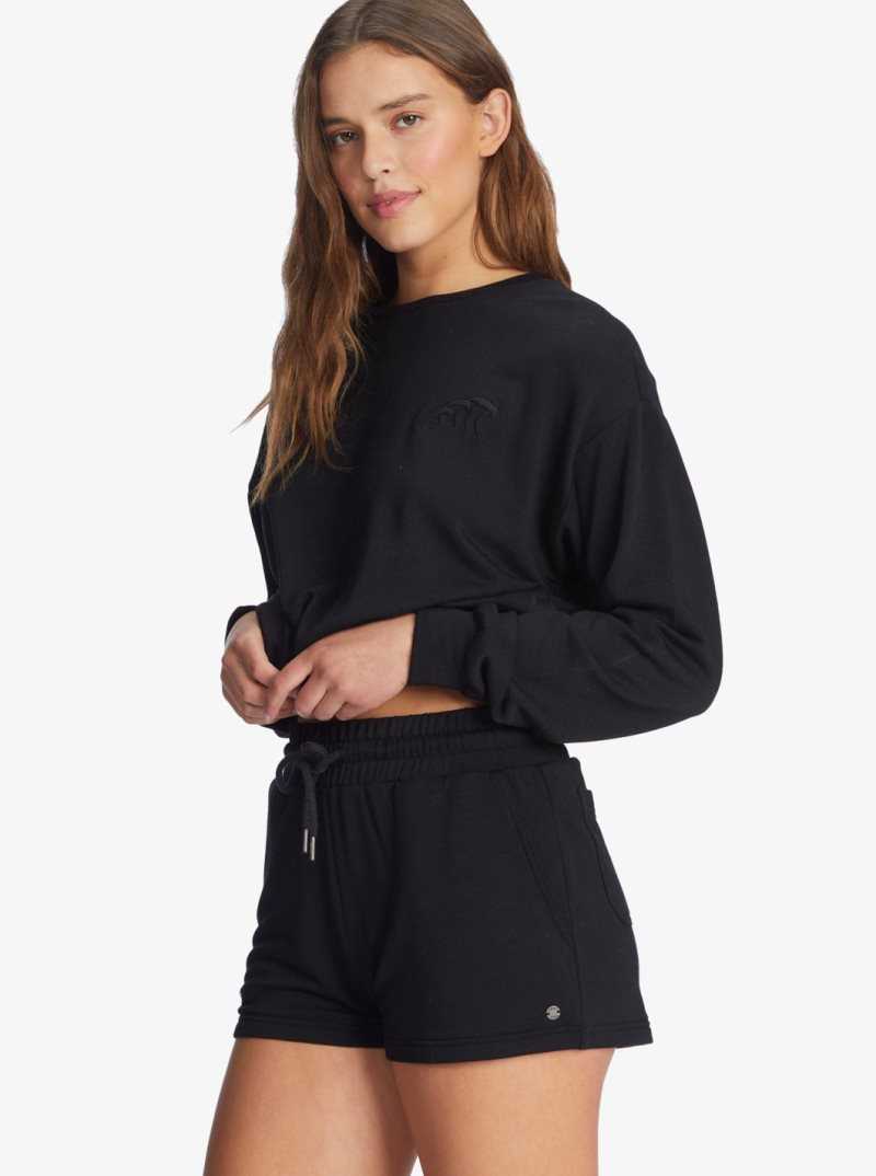 Shorts Roxy Check Out Sweat Femme Grise Foncé | 760912OFW