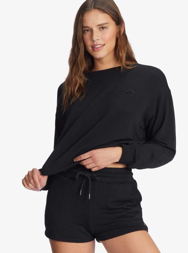 Shorts Roxy Check Out Sweat Femme Grise Foncé | 760912OFW