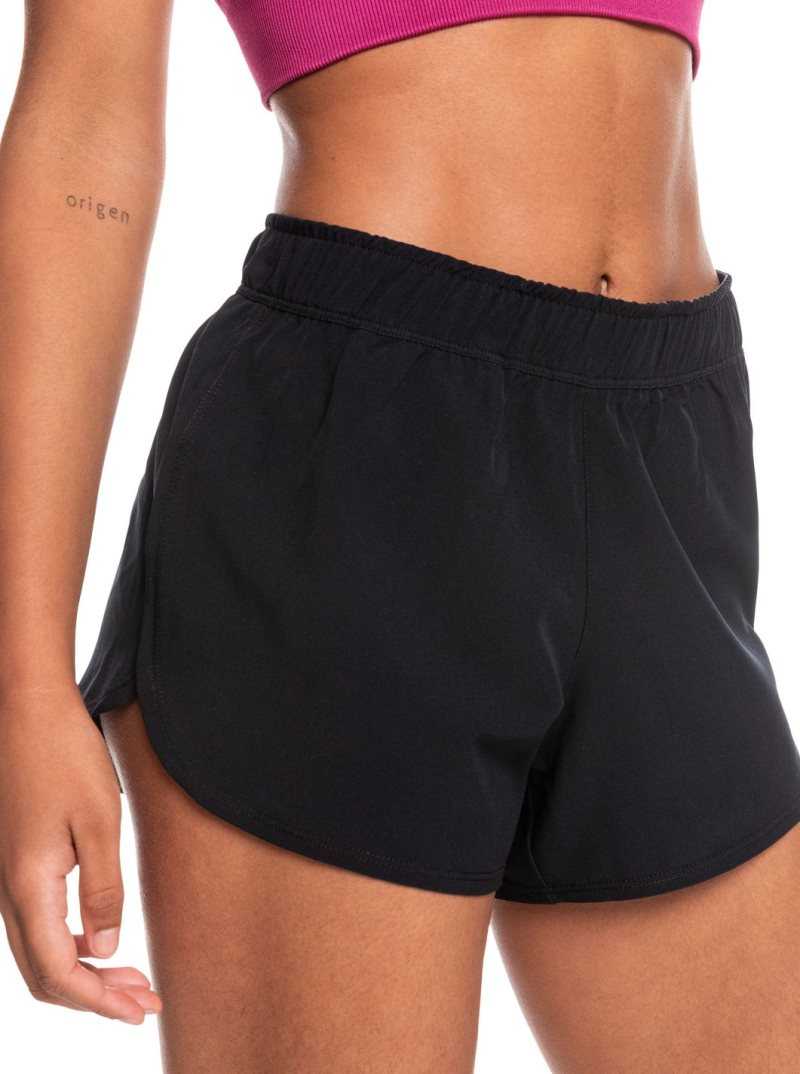Shorts Roxy Corsica Calling Workout Femme Grise Foncé | 870162RIU