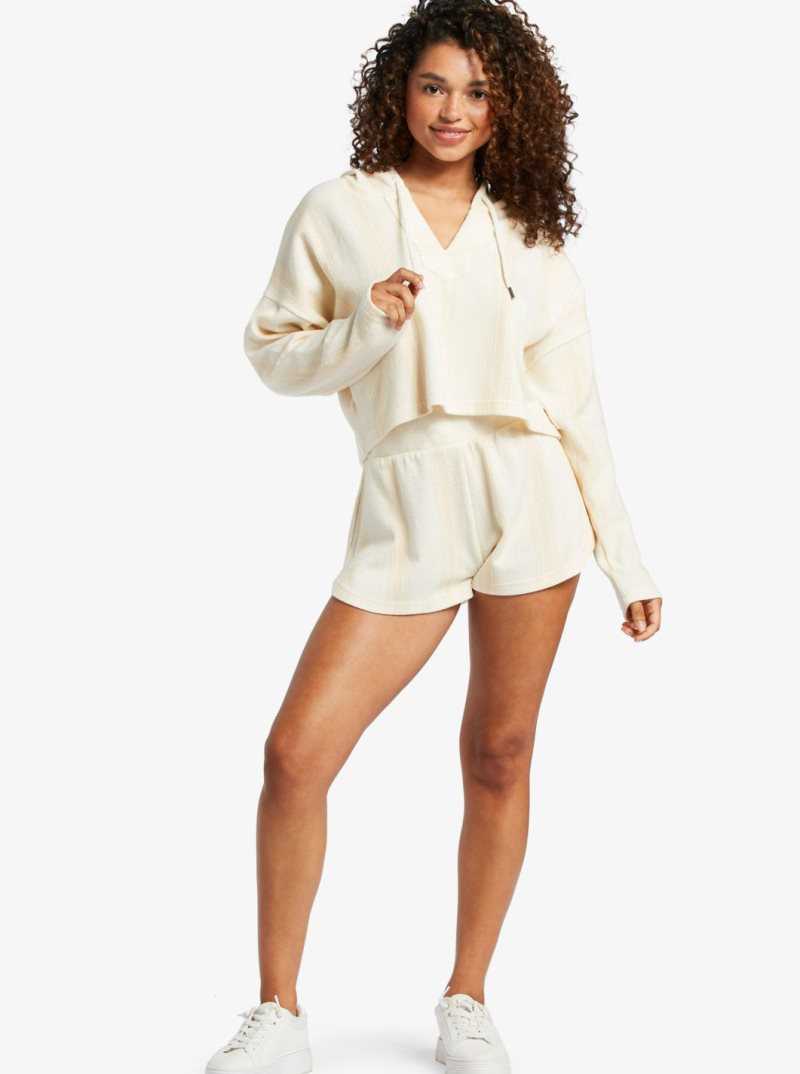 Shorts Roxy Drop A Wave Corta Sweatshirt Femme Stripes | 720635ETH