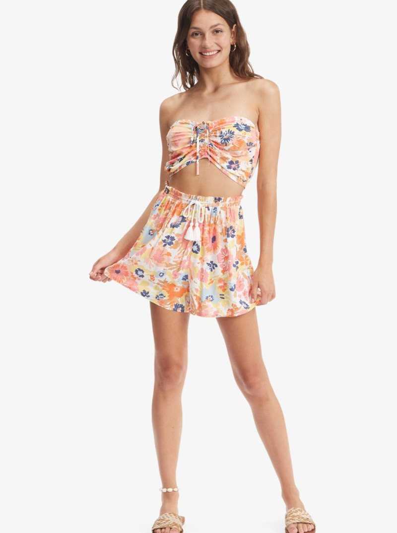 Shorts Roxy Happiness Awaits Beach Femme Blanche | 210567NZL