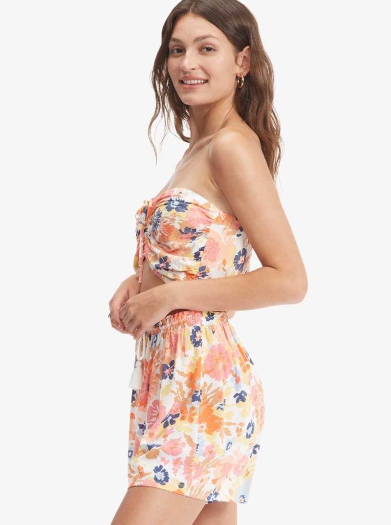 Shorts Roxy Happiness Awaits Beach Femme Blanche | 210567NZL
