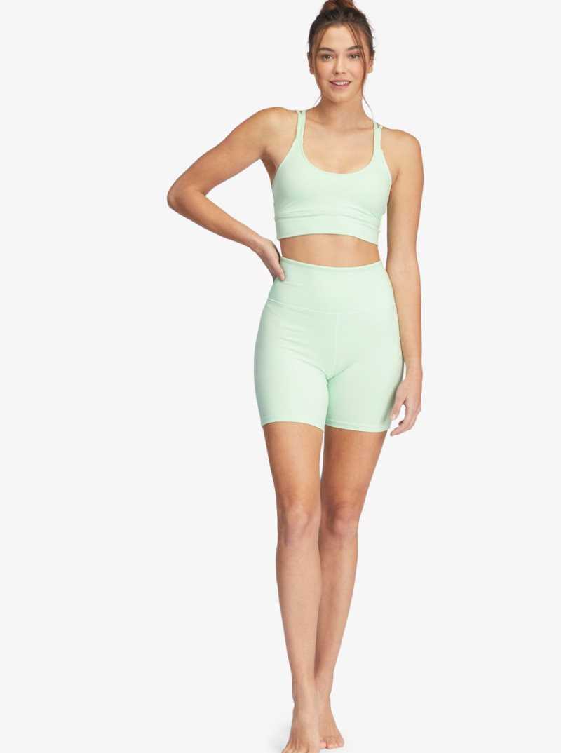 Shorts Roxy Kaileo High Waisted Vélo Femme Vert | 982407FIJ