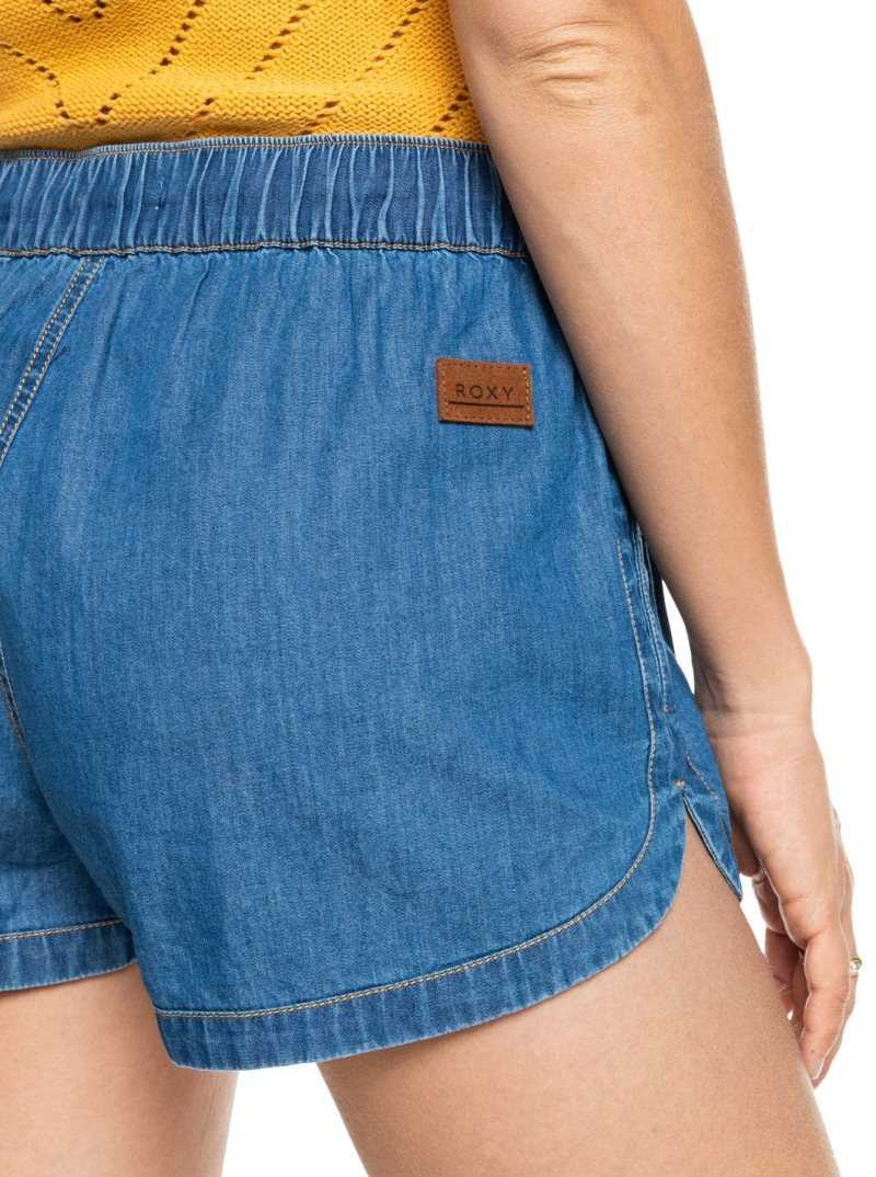 Shorts Roxy New Impossible Denim Femme Bleu | 258639VWX