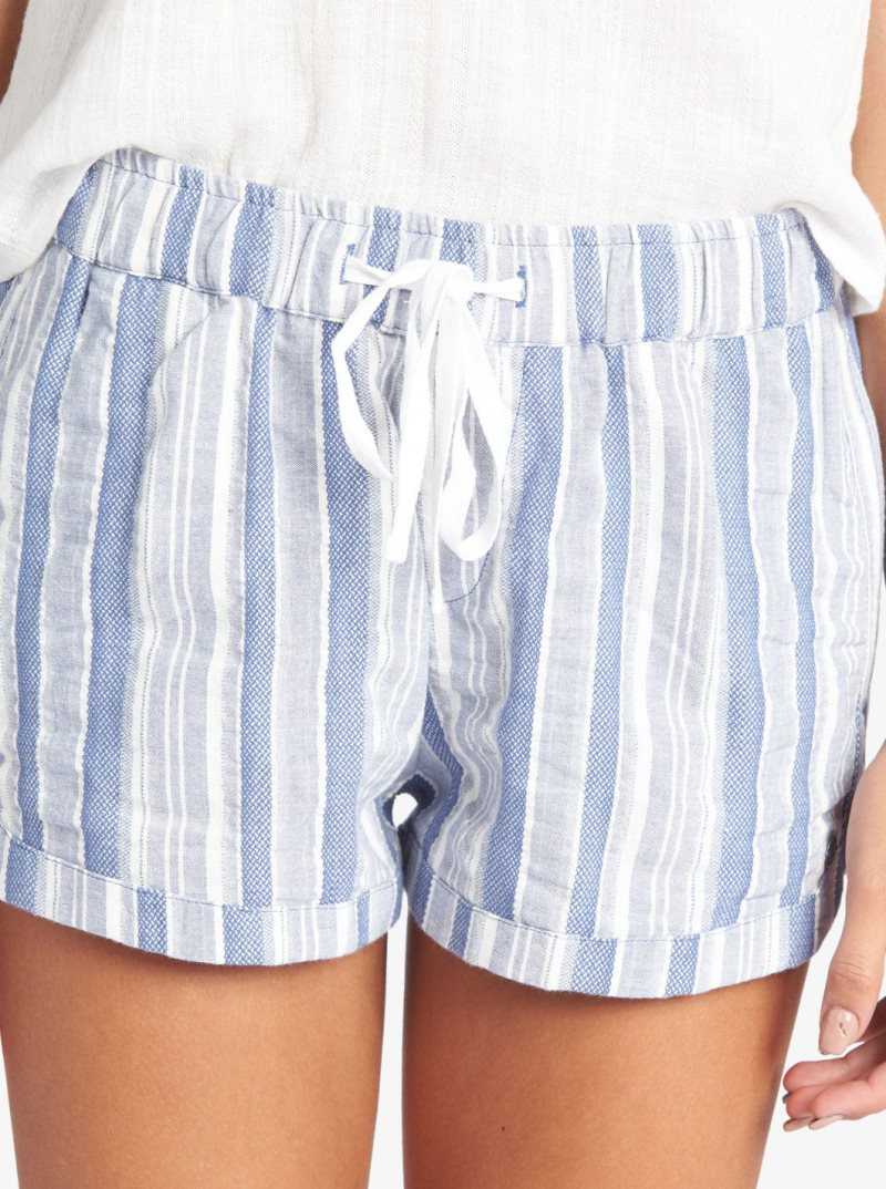 Shorts Roxy New Impossible Love Elasticized Femme Bleu Stripes | 369427FTE