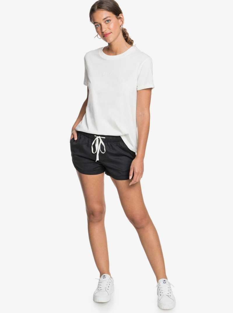 Shorts Roxy New Impossible Love Elasticized Femme Noir | 409762IQP